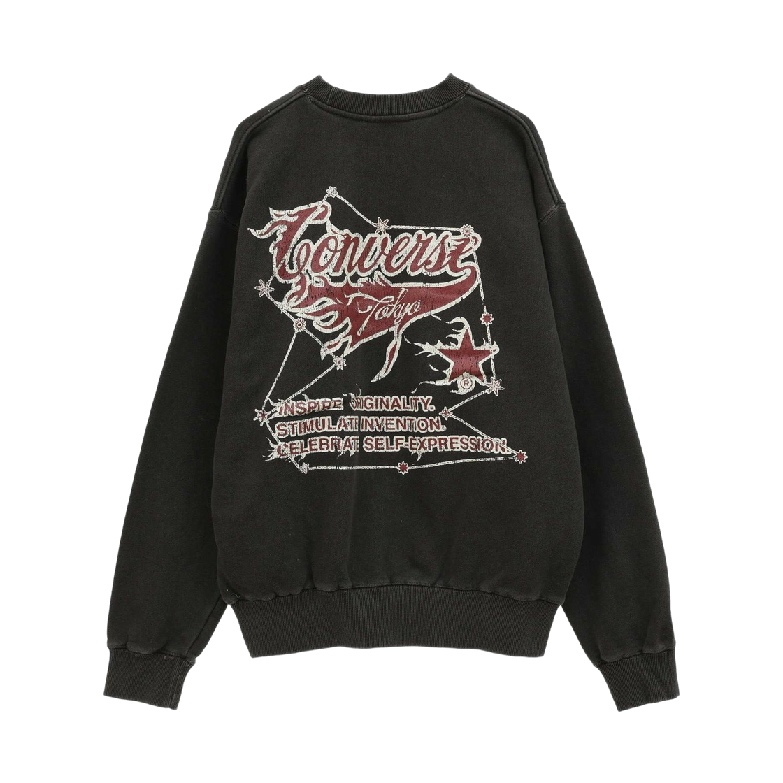 컨버스 도쿄 피그먼트 다이 컨스텔레이션 스웨트 블랙(Converse Tokyo Pigment Dye Constellation Sweat Black)