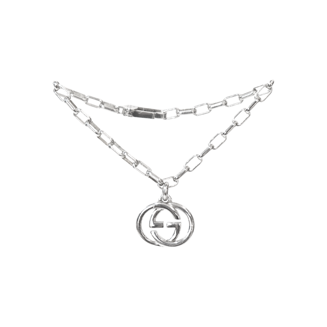 ITI8UT4GN7MC Gucci Interlocking G Silver Bracelet A-B53025