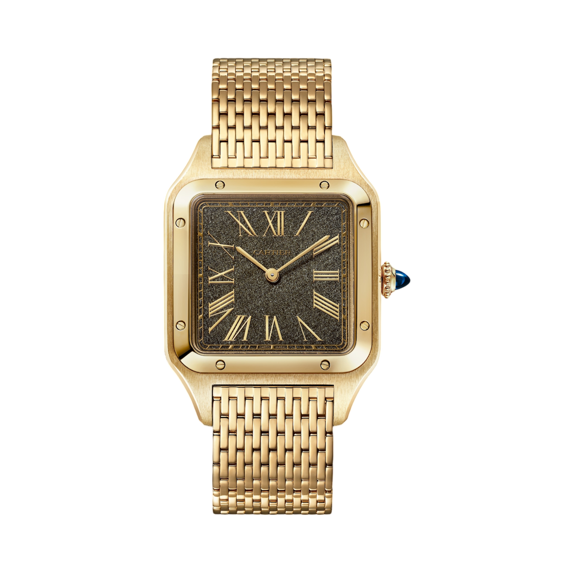 까르띠에 산토스-뒤몽 워치 옐로우 골드 핑크 골드 옐로우 골드 브레이슬릿(Cartier Santos-Dumont Watch Yellow Gold Pink Gold Yellow Gold Bracelet) - 1