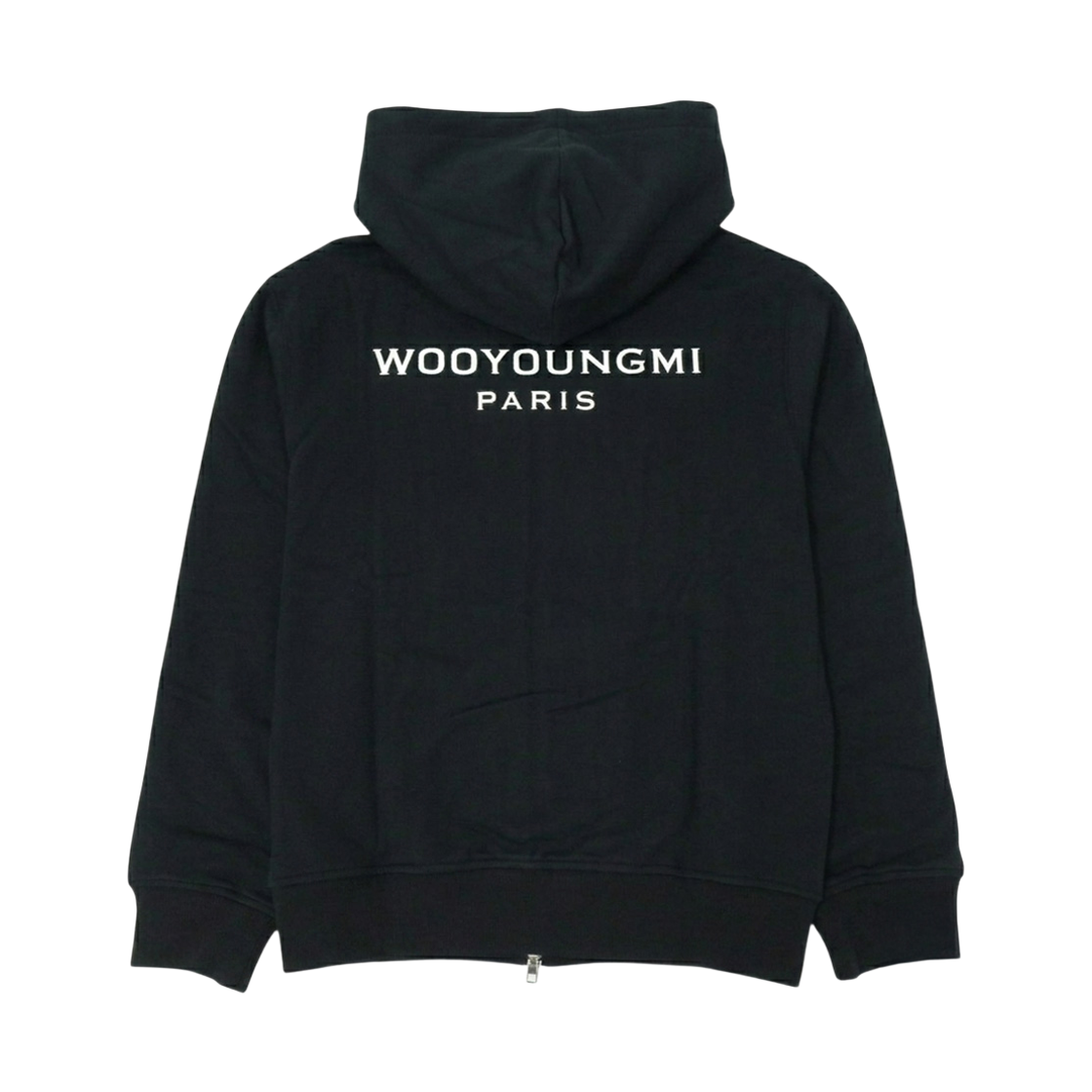 우영미 백로고 후드 집업 블랙 - 26SS(Wooyoungmi Back Logo Hooded Zipup Black - 26SS) - 1