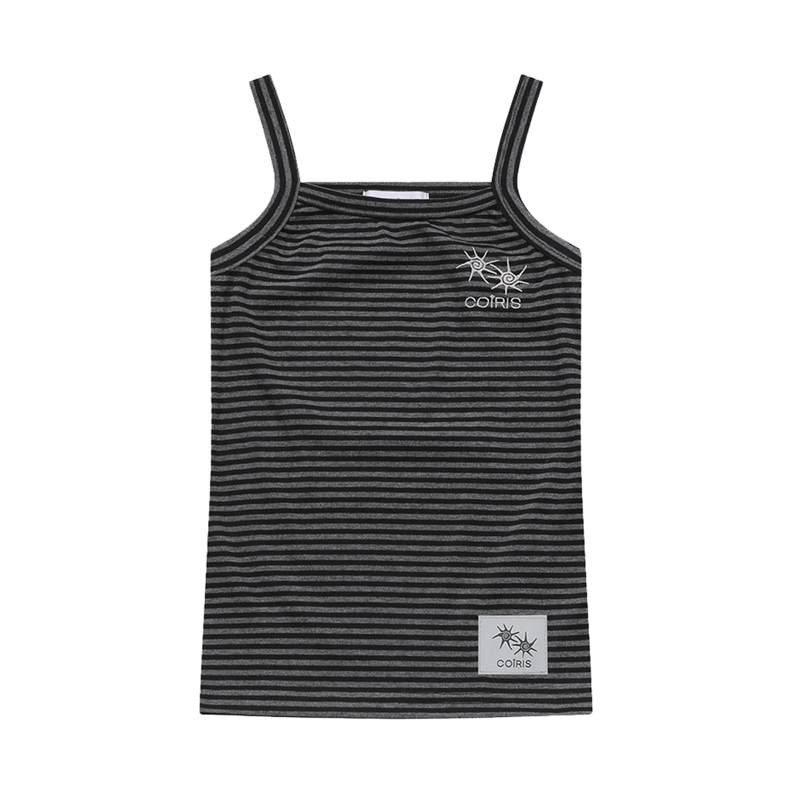 코이리스 주디 스트라이프 슬리브리스 나시 블랙(Coiris Judy Stripe Sleeveless Black)
