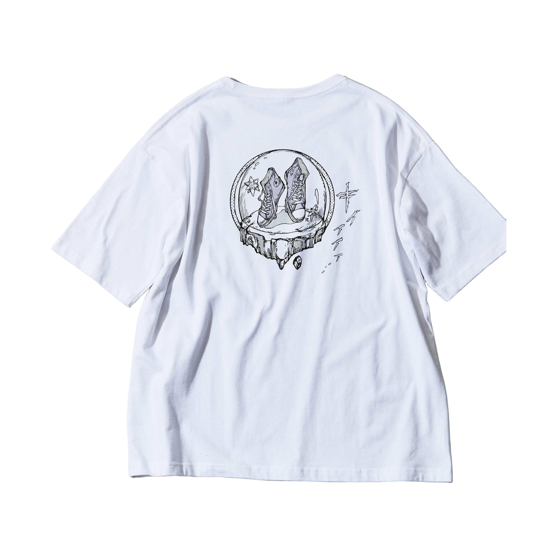 컨버스 도쿄 x 우치다 신노스케 그래픽 프린트 티셔츠 화이트(Converse Tokyo x Shinnosuke Uchida Graphic Print T-Shirt White) - 2