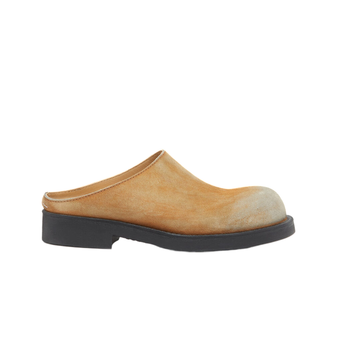 SH1WX0012P7812T2291 MM6 Maison Margiela Washed Suede Biker Mules Brown