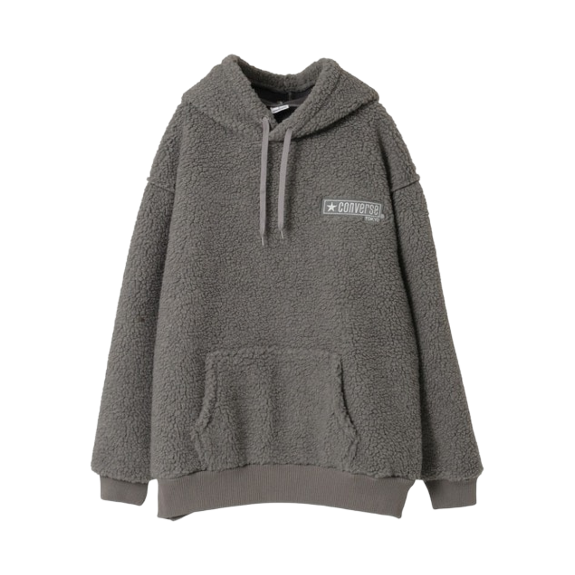 컨버스 도쿄 x 오버 프린트 코토 사인 걸 본딩 보아 후드 그레이(Converse Tokyo x Over Print Cotoh Sign Girl Bonding Boa Hoodie Gray) - 2