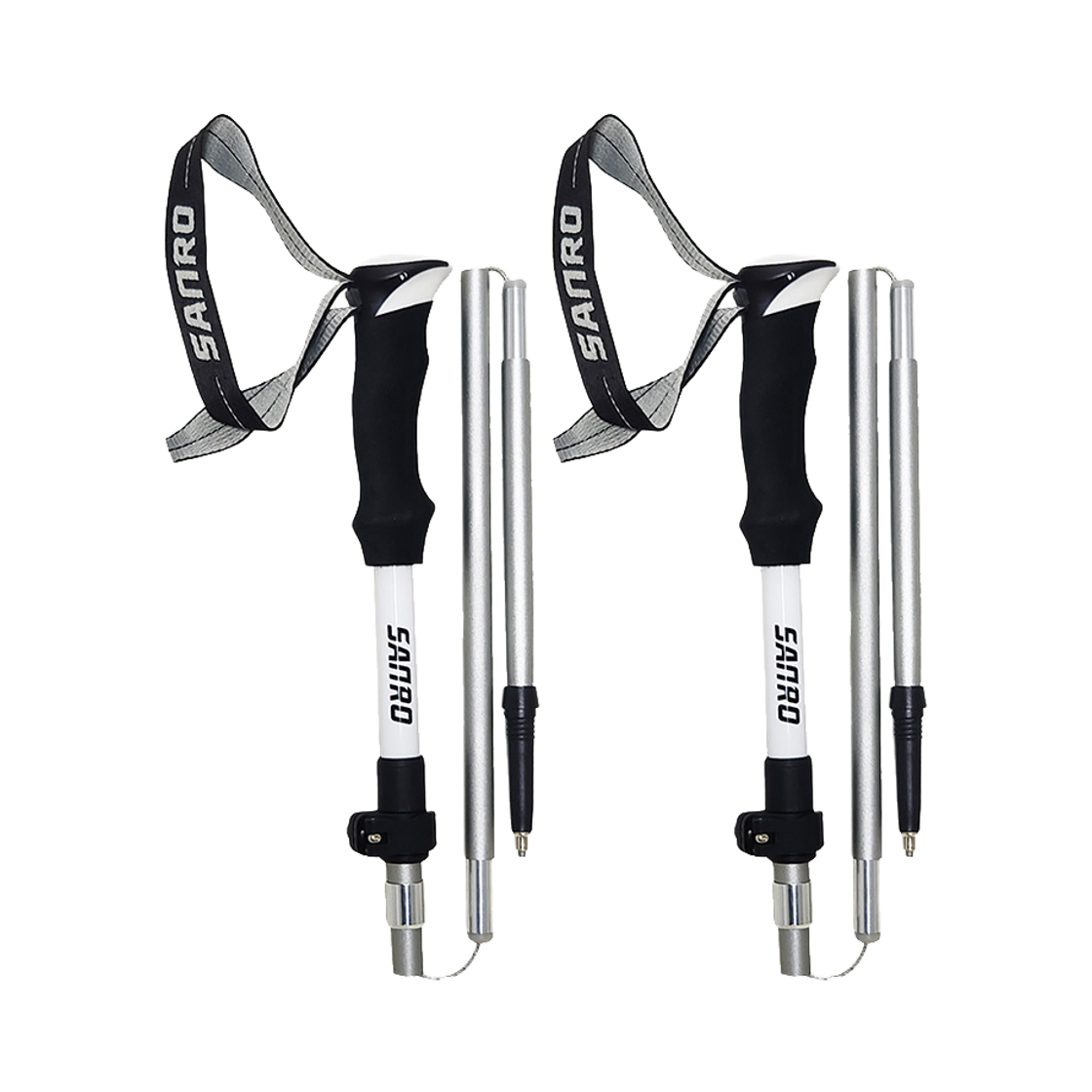 산로 두랄루민 등산스틱 화이트(SANRO Hiking Stick White)