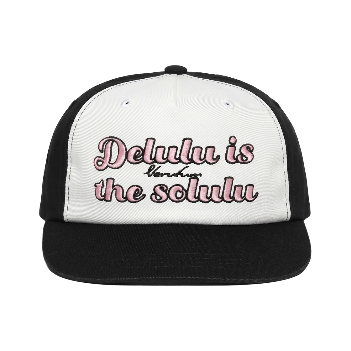 베루툼 델루루 이즈 더 솔루루 6패널 캡 블랙(VERUTUM BC254 Delulu Is The Solulu 5 Panel Cap Black) - 2