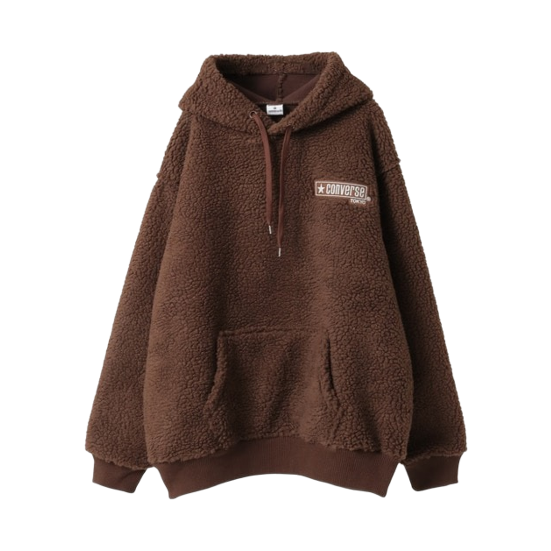 컨버스 도쿄 x 오버 프린트 코토 사인 걸 본딩 보아 후드 브라운(Converse Tokyo x Over Print Cotoh Sign Girl Bonding Boa Hoodie Brown) - 2