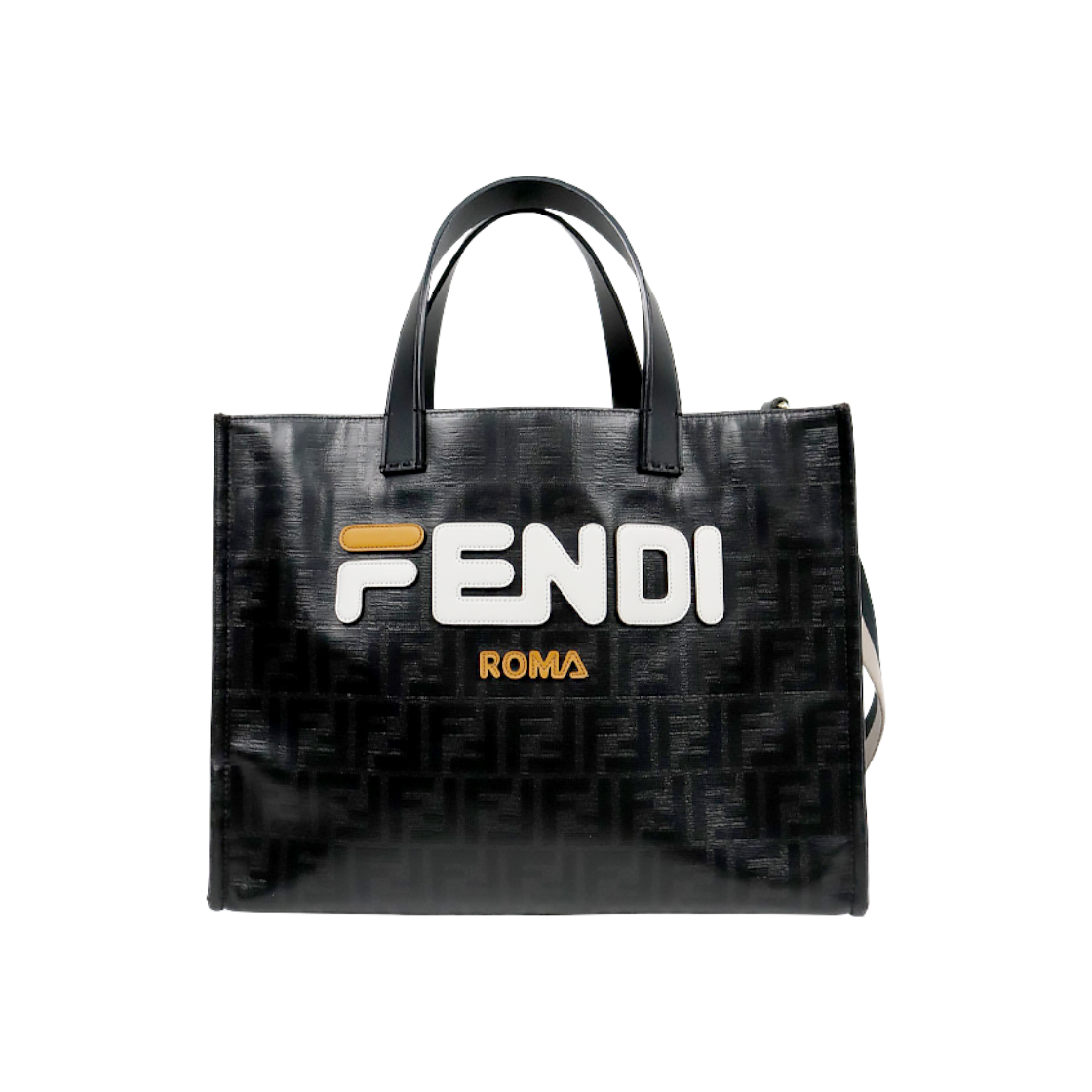 IT9FNJ7F4T98 Fendi x Fila Black Juka Tote Bag C-A61365