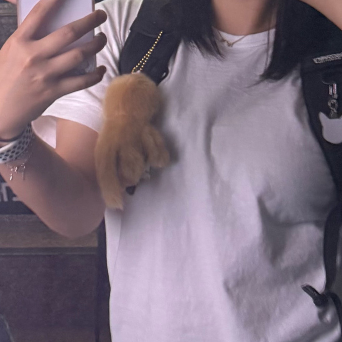 Play Comme des Garcons Black Heart T-Shirt White 착용 스타일