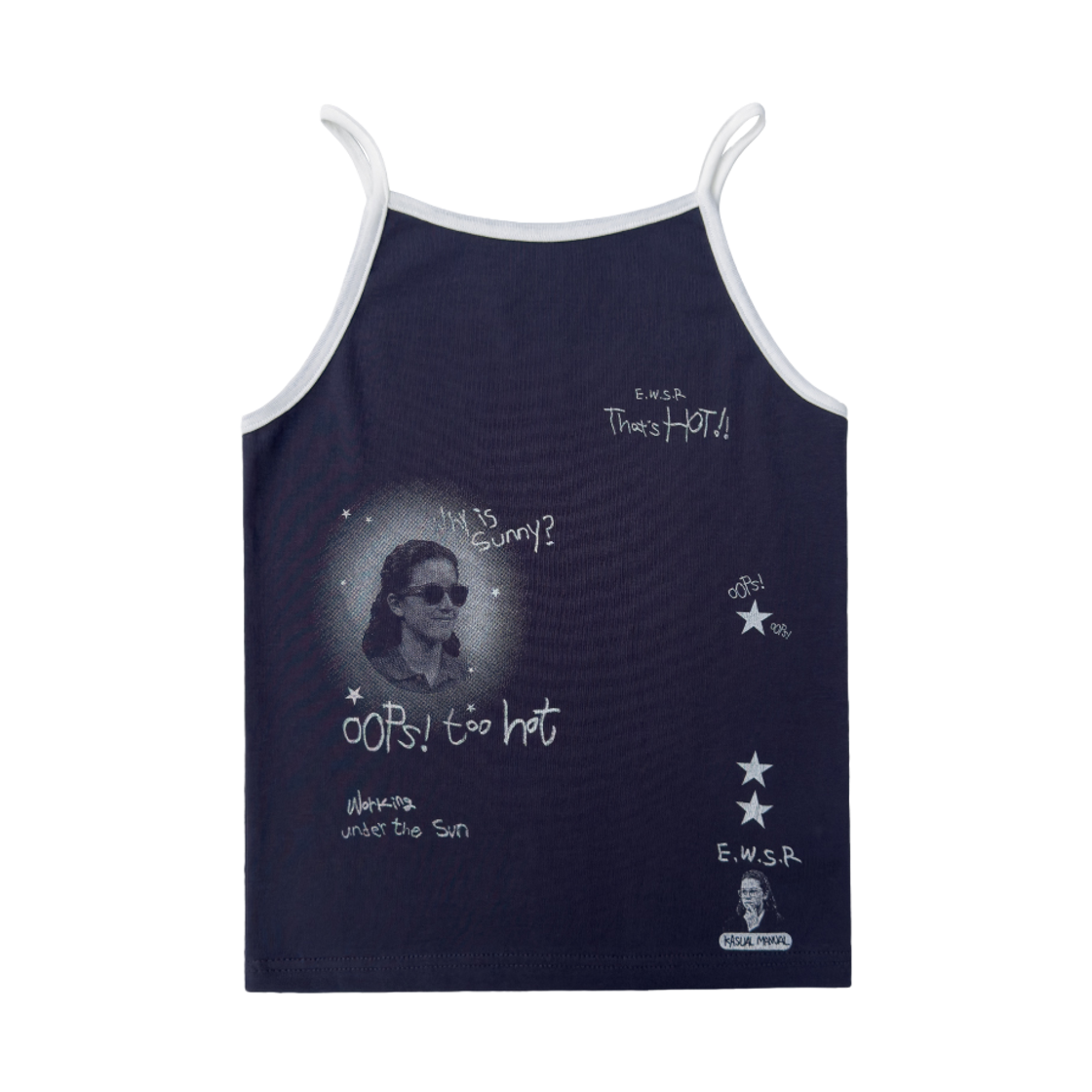 KM26SS36-1 Kasual Manual That’s Hot Sleeveless Top Navy