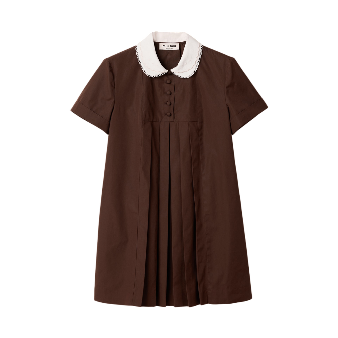 MF6401-10RG-F0192 (W) Miu Miu Poplin Dress Ebony