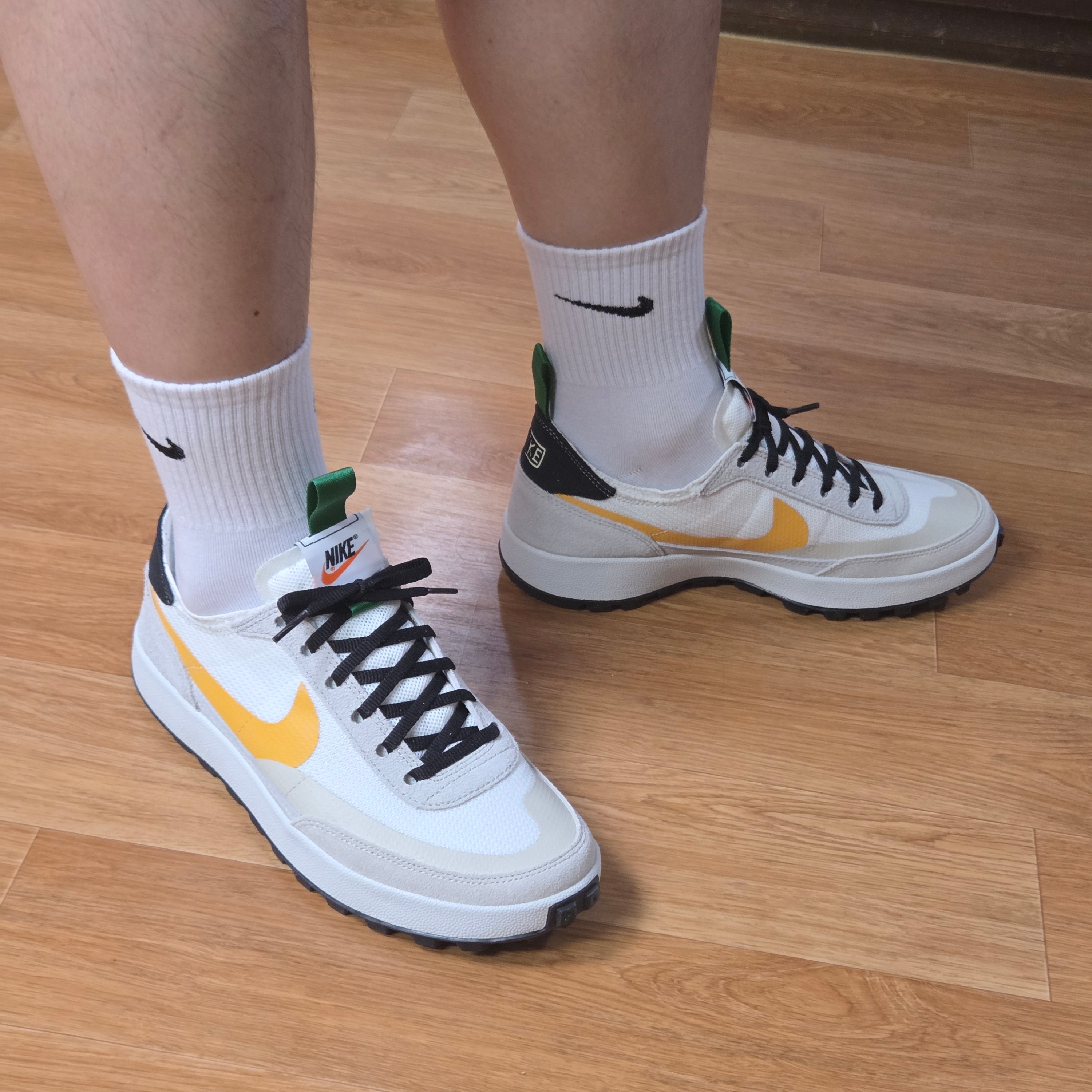 Nike x Tom Sachs General Purpose Shoe Pine Green University Gold 착용 스타일