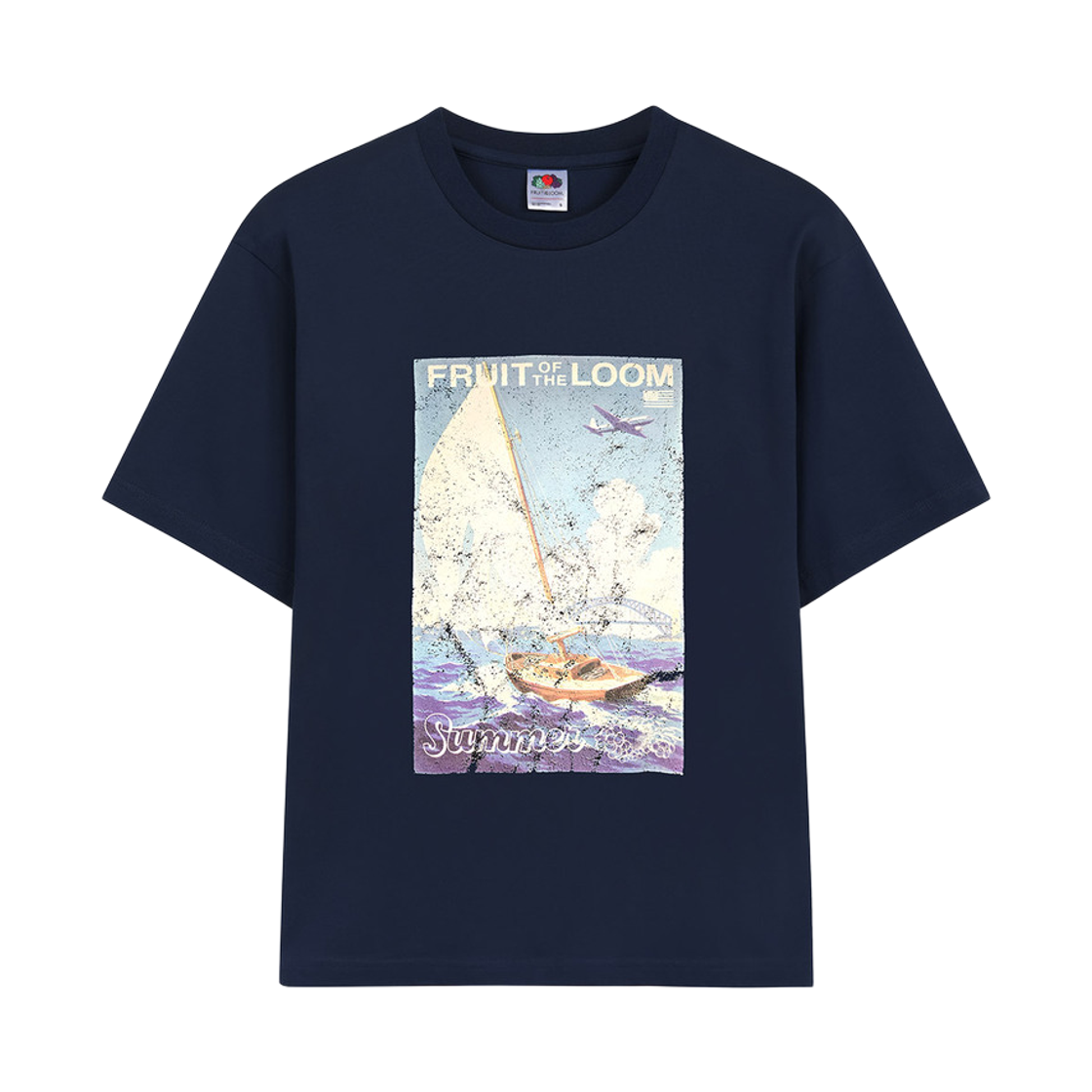 프룻오브더룸 세일링 빈티지 반팔티셔츠 네이비(fruitoftheloom Sailing Vintage Banpal T-shirts NAVY)