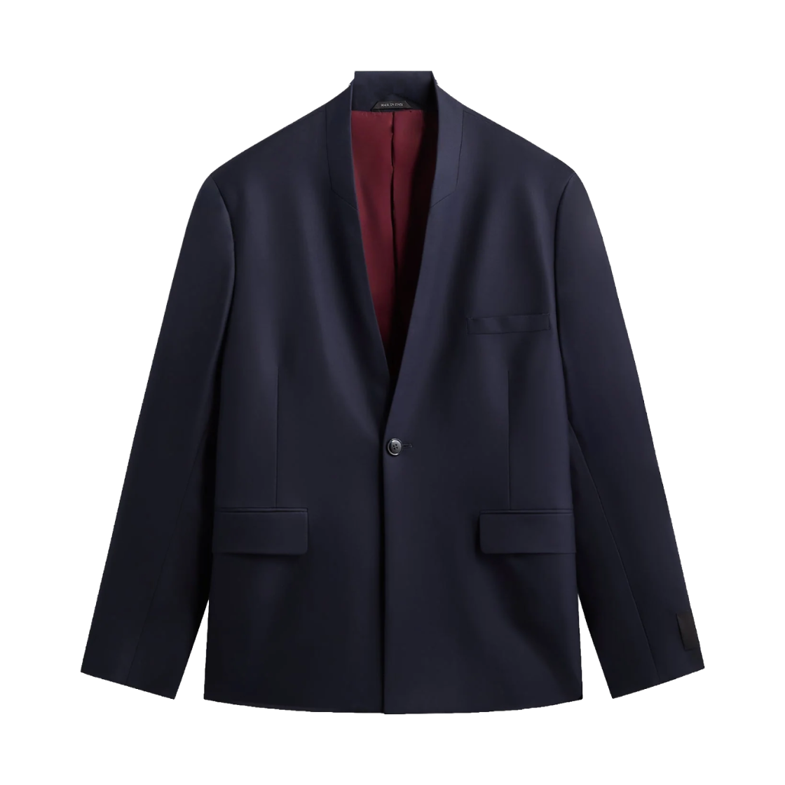 키스 x 조르지오 아르마니 & 킨 크롭 칼라리스 자켓 블루 네이비(Kith x Giorgio Armani & Kin Cropped Collarless Jacket Blue Navy)