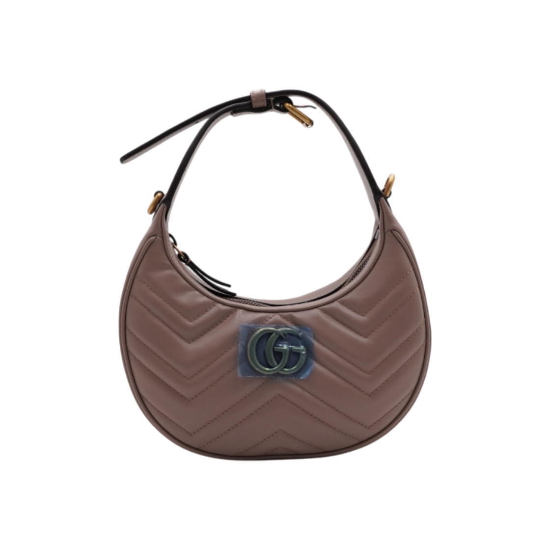 IT4VC472OVDG Gucci Marmont Mini Half-Moon Tote Bag Gold Chain