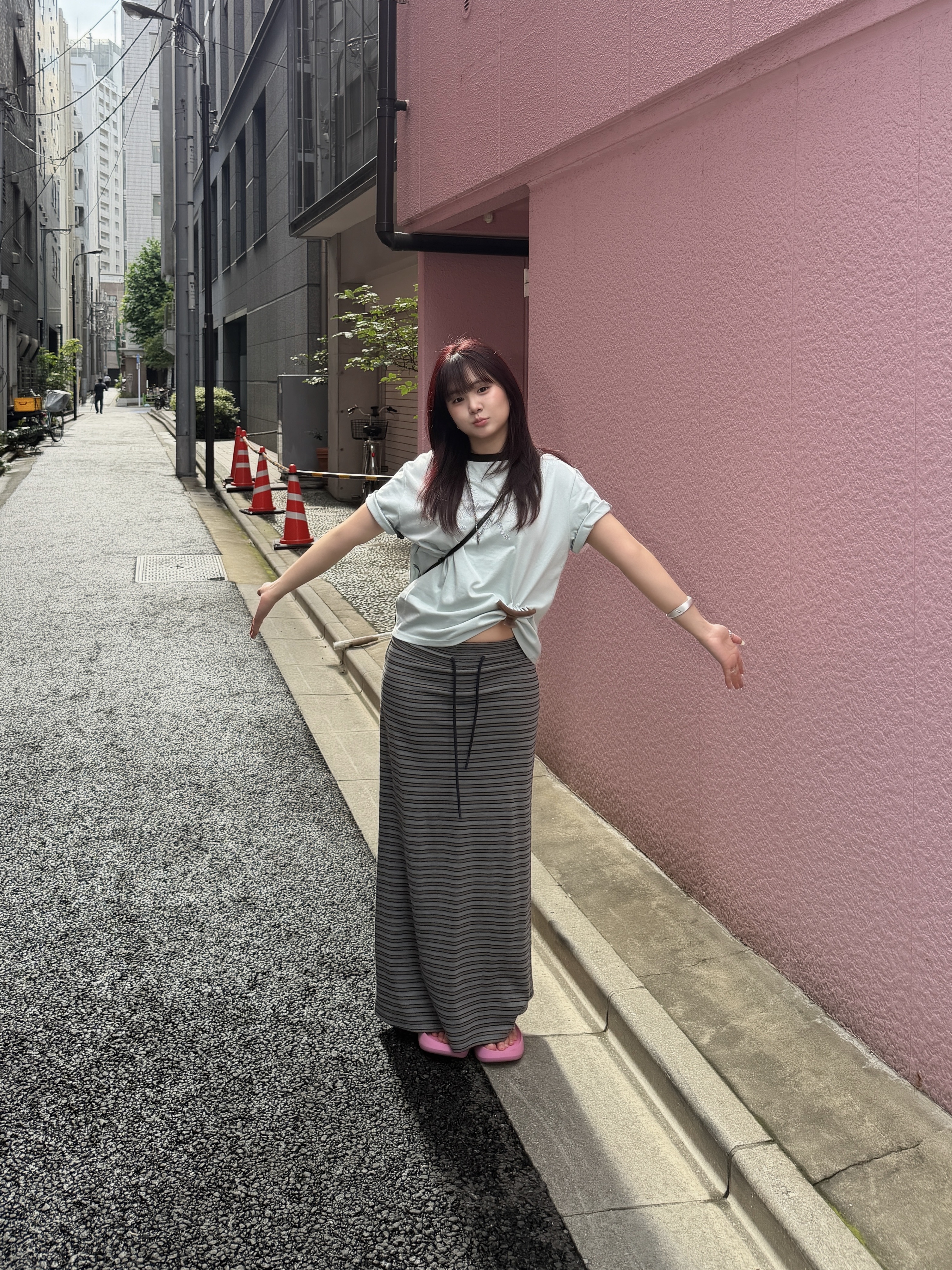 Taw&Toe x Low Classic Platform Flip Flop Pink 착용 스타일 - 3