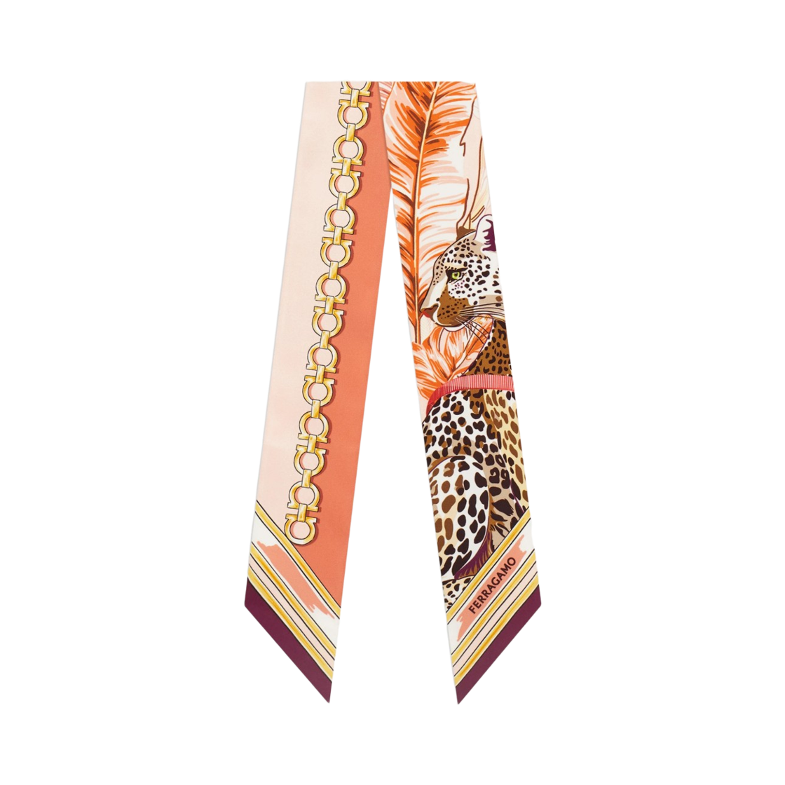 321280-795097 (W) Ferragamo Fellini Print Silk Bandeau Pink