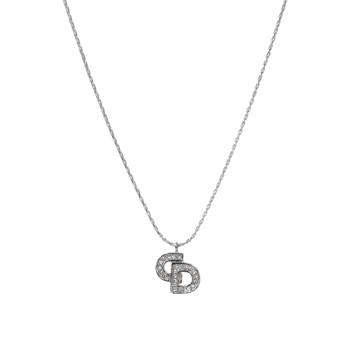 ITATGBDDNPPG Dior Cubic CD Silver Necklace A-B58767