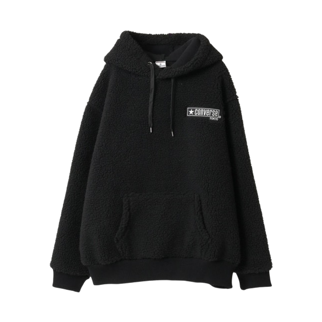 컨버스 도쿄 x 오버 프린트 코토 사인 걸 본딩 보아 후드 블랙(Converse Tokyo x Over Print Cotoh Sign Girl Bonding Boa Hoodie Black) - 2