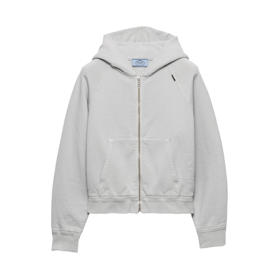 (W) 프라다 코튼 후드 자켓 마블 그레이((W) Prada Cotton Hoodie Jacket Marble Gray) - 1