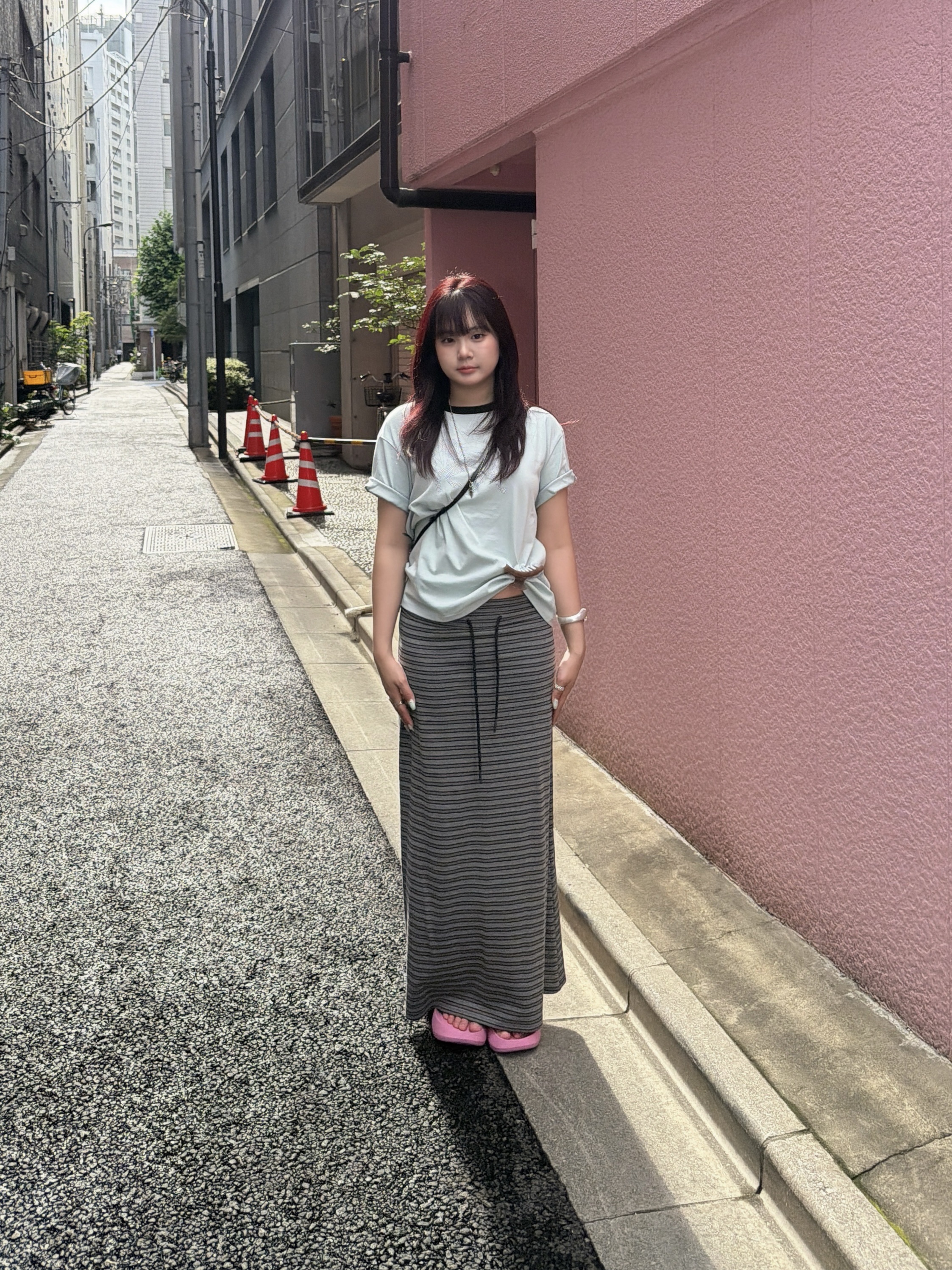 Taw&Toe x Low Classic Platform Flip Flop Pink 착용 스타일 - 1