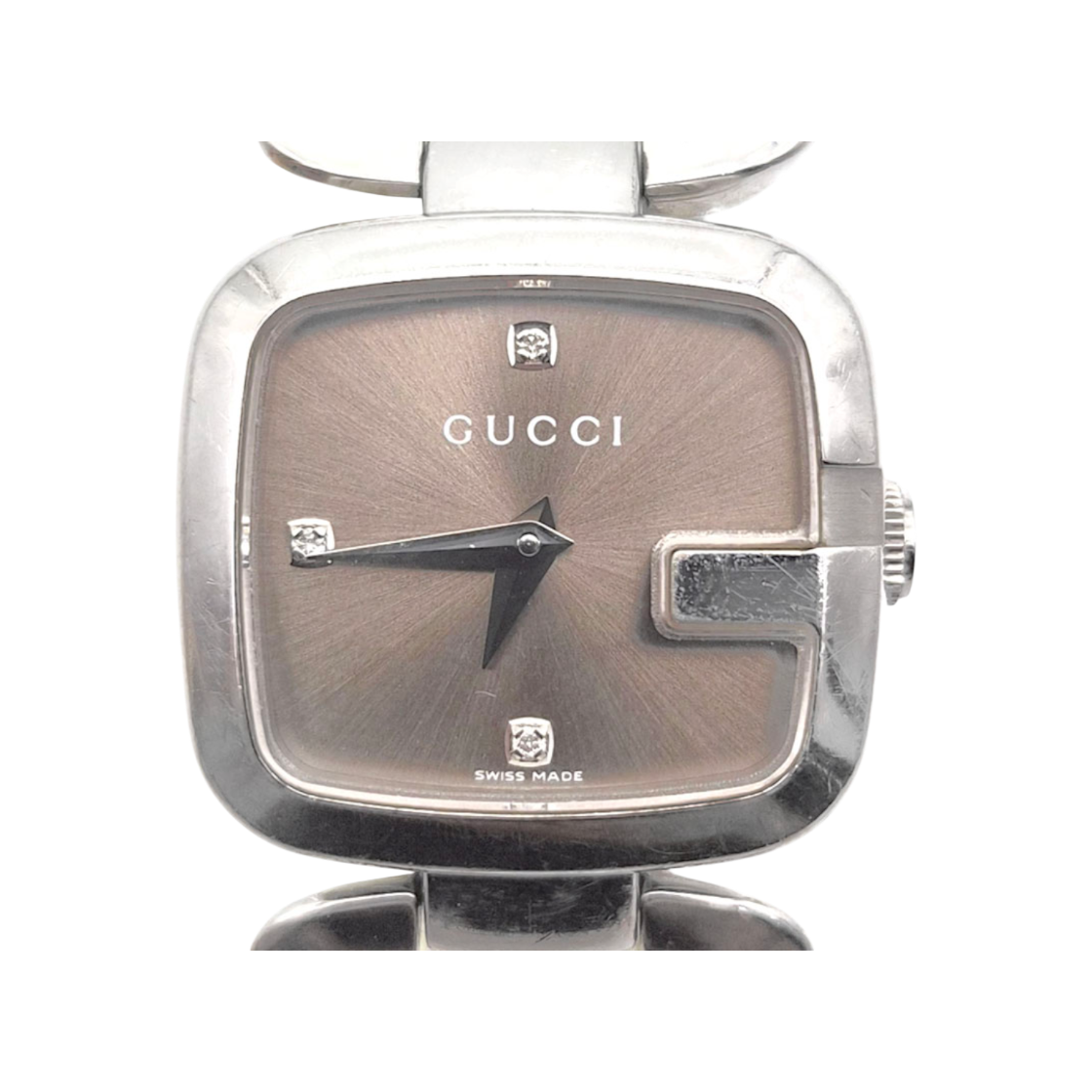 ITRKBEBRCM6A Gucci G Diamond Steel Watch (125.5) L146854