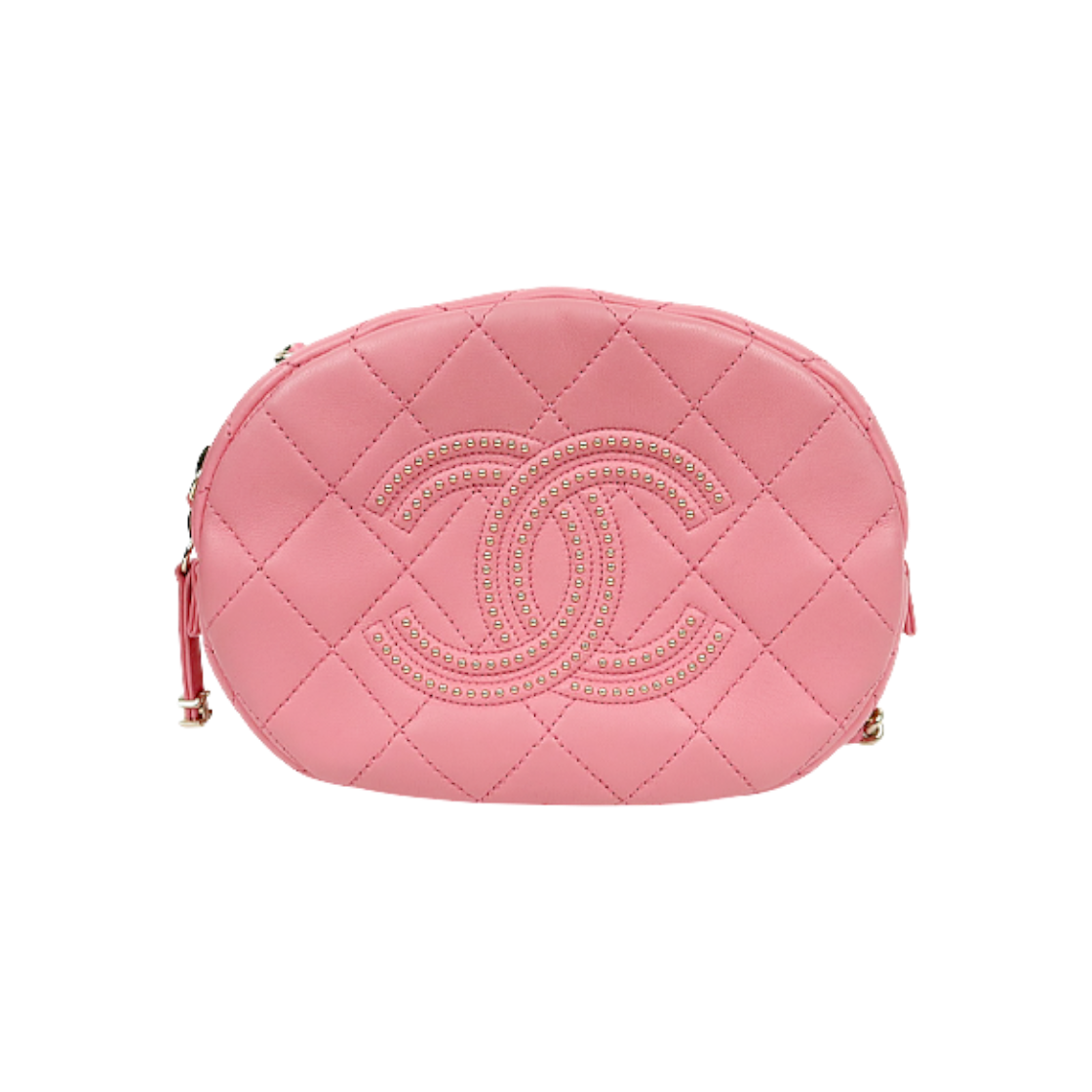 ITNP3THV7D3K Chanel Pink Quilted Studded Big CC Camera Bag