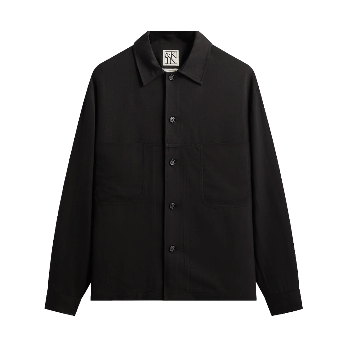 키스 & 킨 텍스처드 비스코스 에이스 버튼다운 블랙(Kith & Kin Textured Viscose Ace Buttondown Black)
