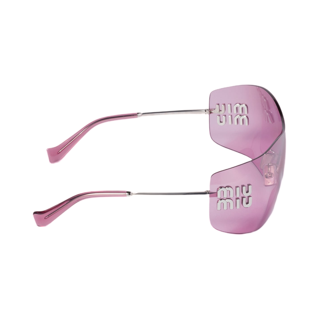 (W) 미우 미우 아우베 선글라스 미러 그라디언트 아젤리아 렌즈((W) Miu Miu Aube Sunglasses Mirrored Gradient Azalea Lenses) - 3