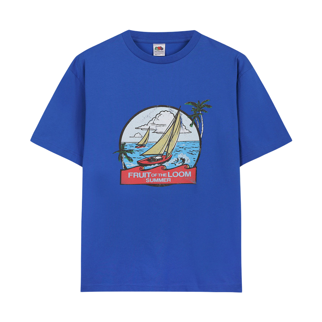 프룻오브더룸 플로리다 썸머 반팔티셔츠 블루(fruitoftheloom Florida Summer Banpal T-shirts BLUE)