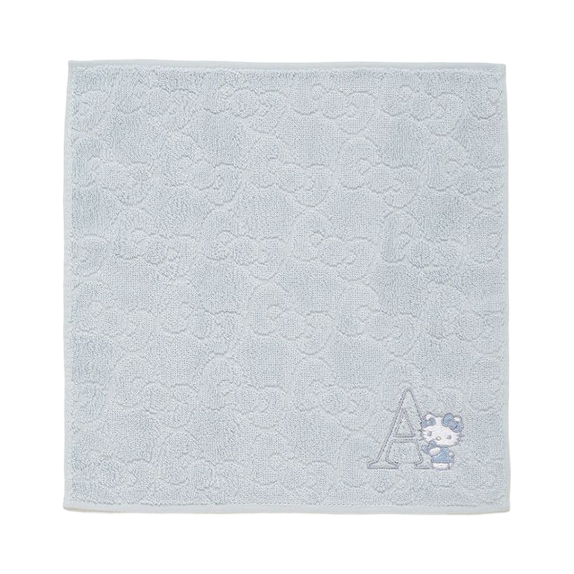 75WGG263423-901 Sanrio Initial Hello Kitty Ribbon Hand Towel A Light Blue