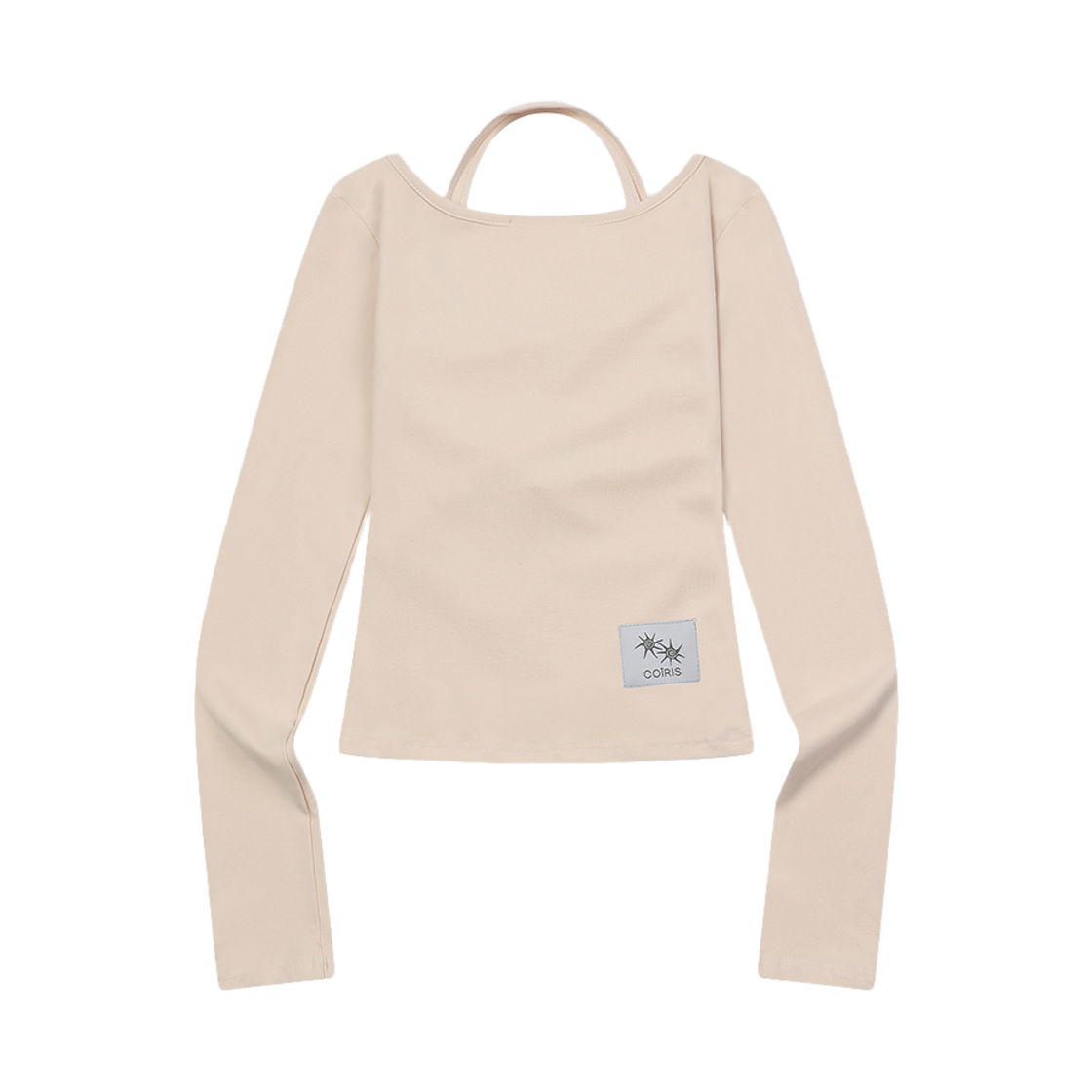 코이리스 유노아 홀터넥 레이어드 긴팔 티 베이지(Coiris Yunoa Halter Neck Layered Long Sleeve T Beige) - 2