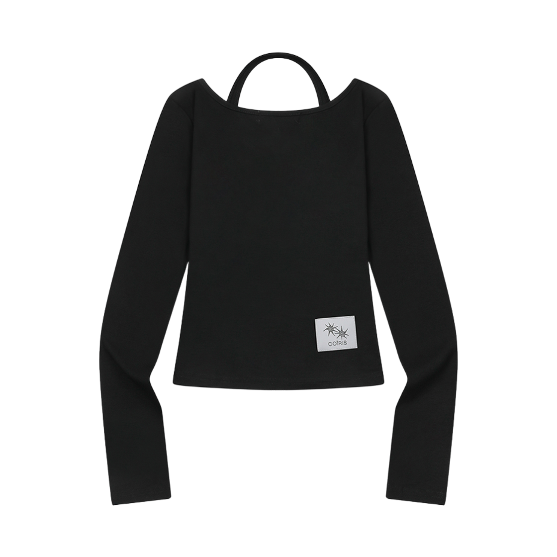 코이리스 유노아 홀터넥 레이어드 긴팔 티 블랙(Coiris Yunoa Halter Neck Layered Long Sleeve T Black) - 2