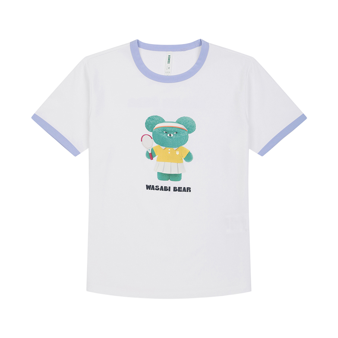 케이스위스 x 와사비 베어 여성  레디 반팔 티 WH(K-SWISS x WASABI BEAR W READY SS T WH)