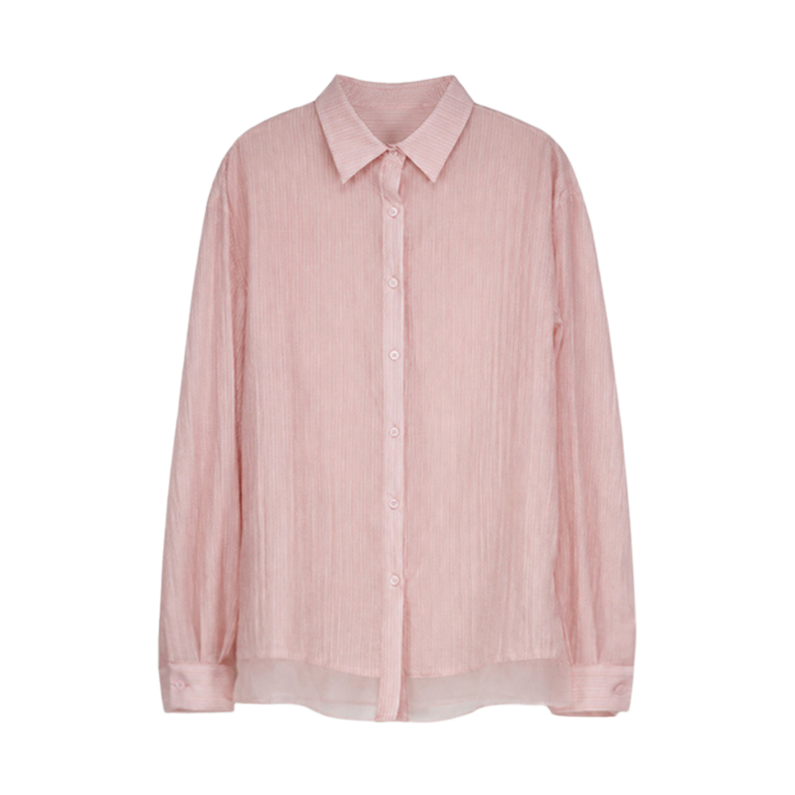 00119 MURMURE Miez Embroidered Layered Sheer Shirt Pink