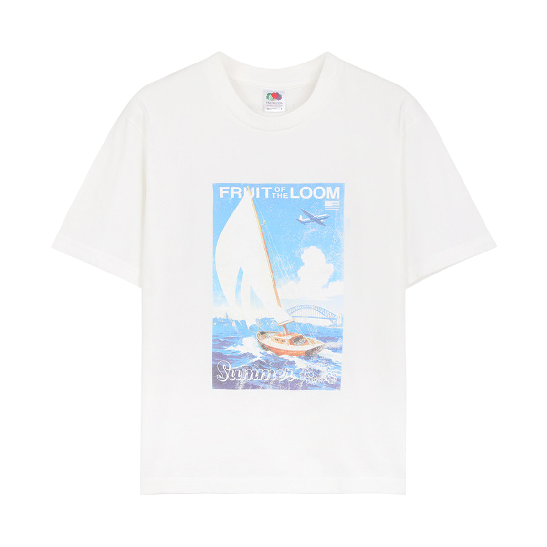 프룻오브더룸 세일링 빈티지 반팔티셔츠 화이트(fruitoftheloom Sailing Vintage Banpal T-shirts WHITE)
