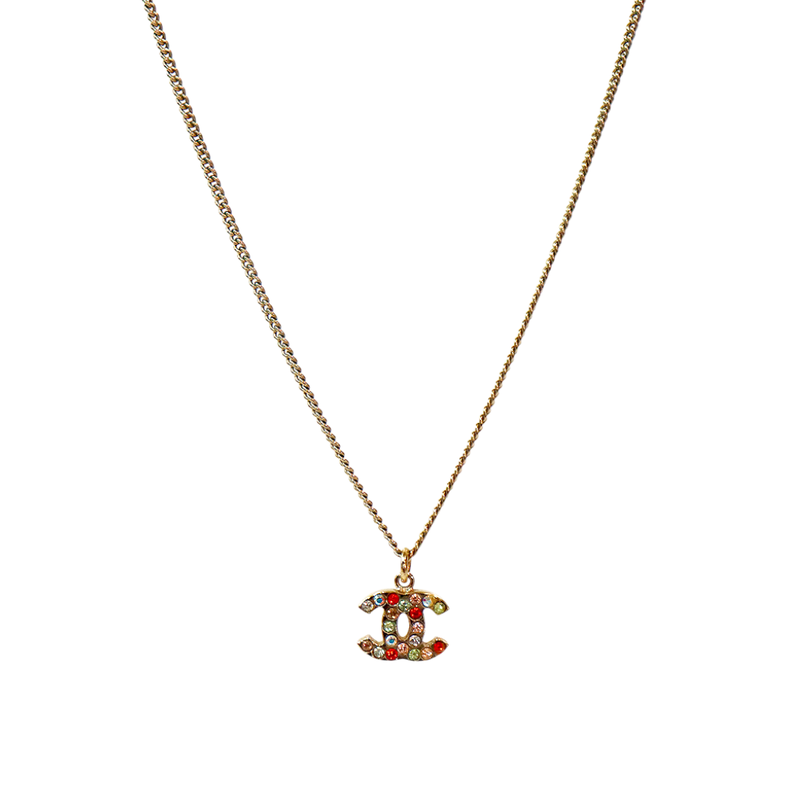 ITN5RGJEWD49 Chanel Gold CC Logo Necklace