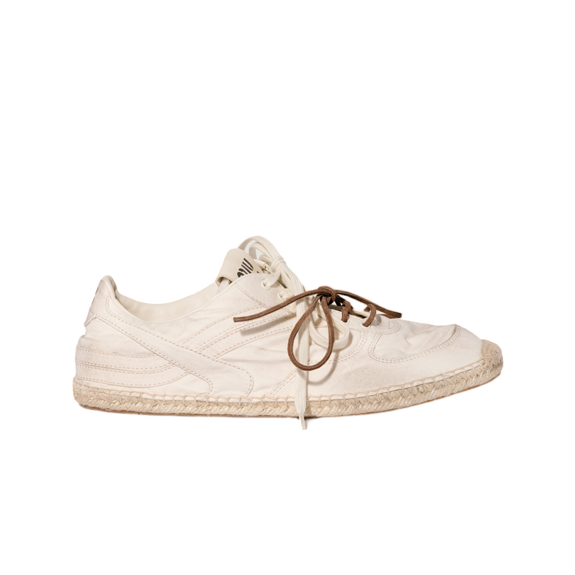 (W) 미우 미우 김나지움 캔버스 스니커즈 에크루((W) Miu Miu Gymnasium Canvas Sneakers Ecru) - 1