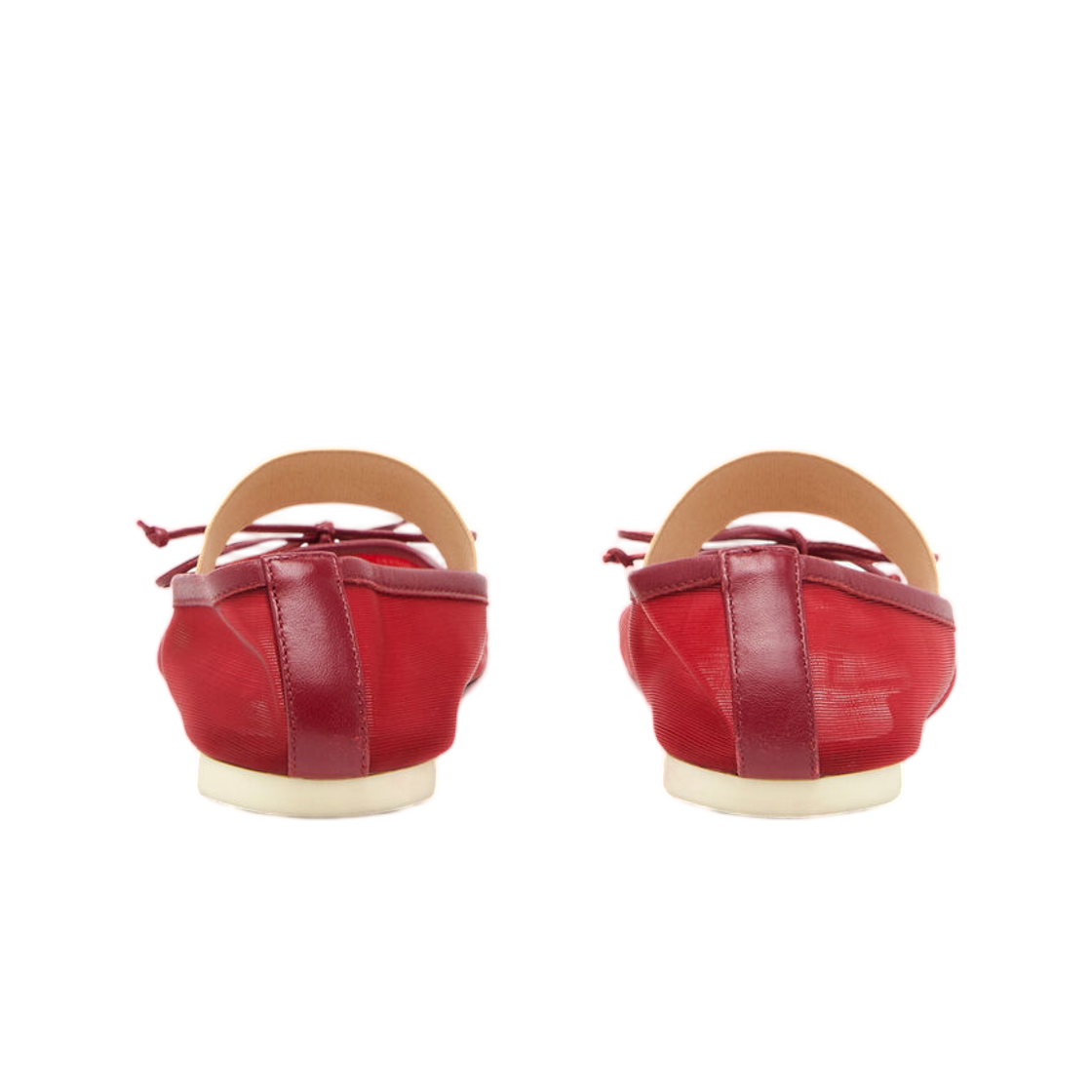 (W) MM6 메종 마르지엘라 아나토믹 뉴메릭 발레리나 보르도((W) MM6 Maison Margiela Anatomic Numeric Ballerinas Bordeaux) - 3