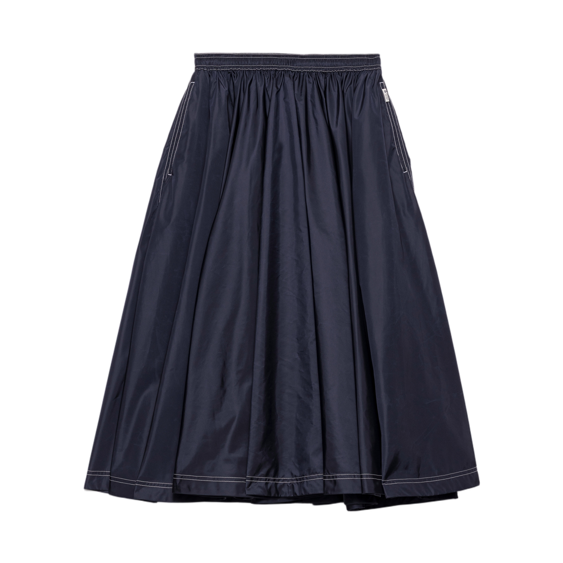 21H052-1WQ9-F0AA7 (W) Prada Light Re-Nylon Full Skirt Blue