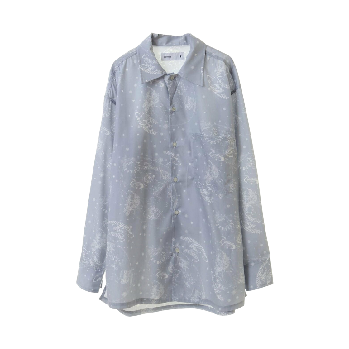 컨버스 도쿄 컨스텔레이션 오픈 칼라 셔츠 색소폰 블루(Converse Tokyo Constelletion Open Collar Shirts Saxophone Blue)