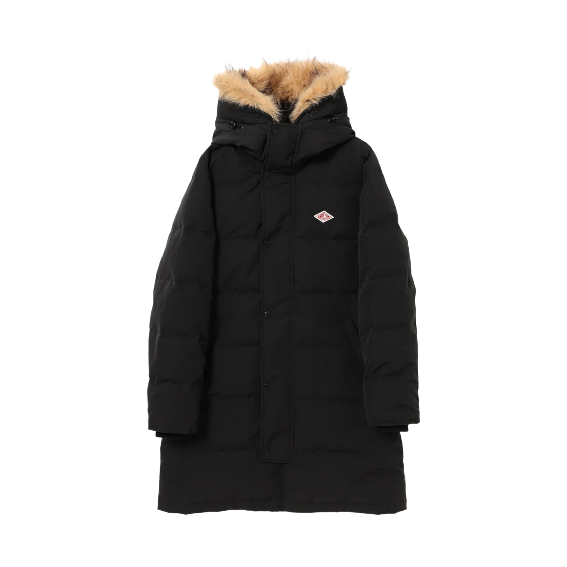(W) 단톤 포우 퍼 폴리에스터 다운 자켓 블랙((W) Danton Faux Fur Polyester Down Jacket Black) - 1
