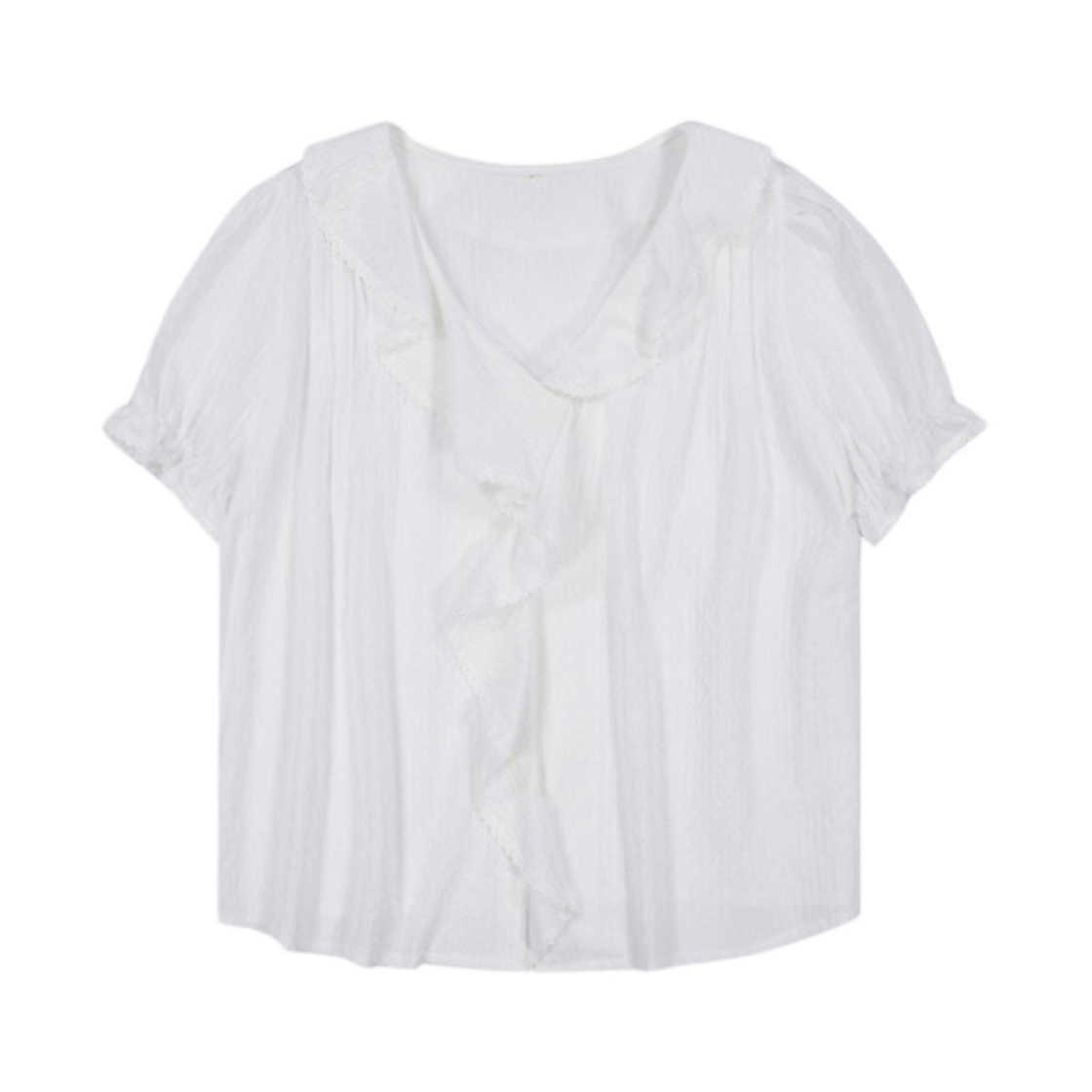 뮈르뮈르 리에브 러플 카라 블라우스(MURMURE Liev Ruffle Blouse)