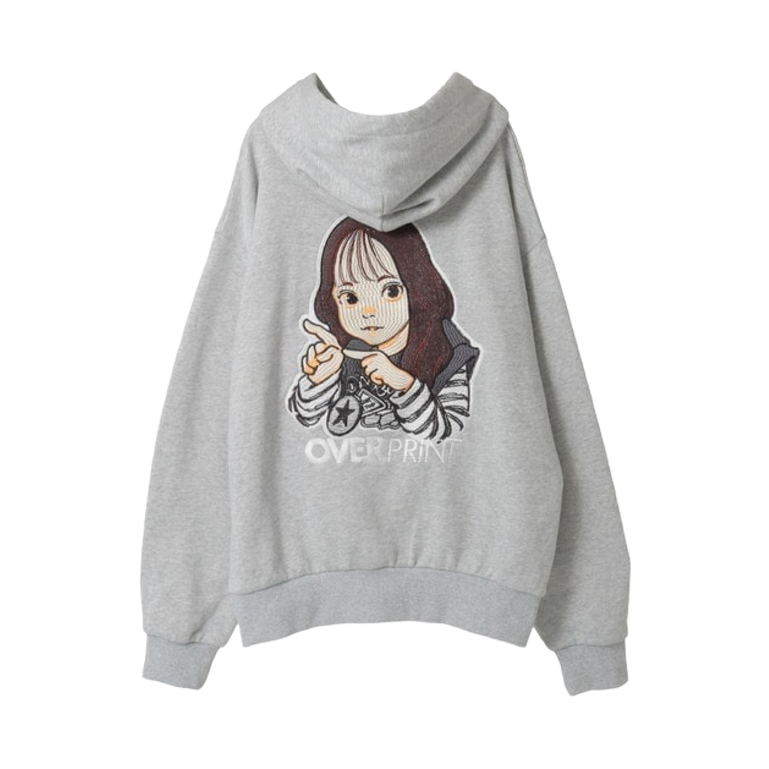 컨버스 도쿄 x 오버 프린트 코토 사인 걸 후드 그레이(Converse Tokyo x Over Print Cotoh Sign Girl Hoodie Gray)