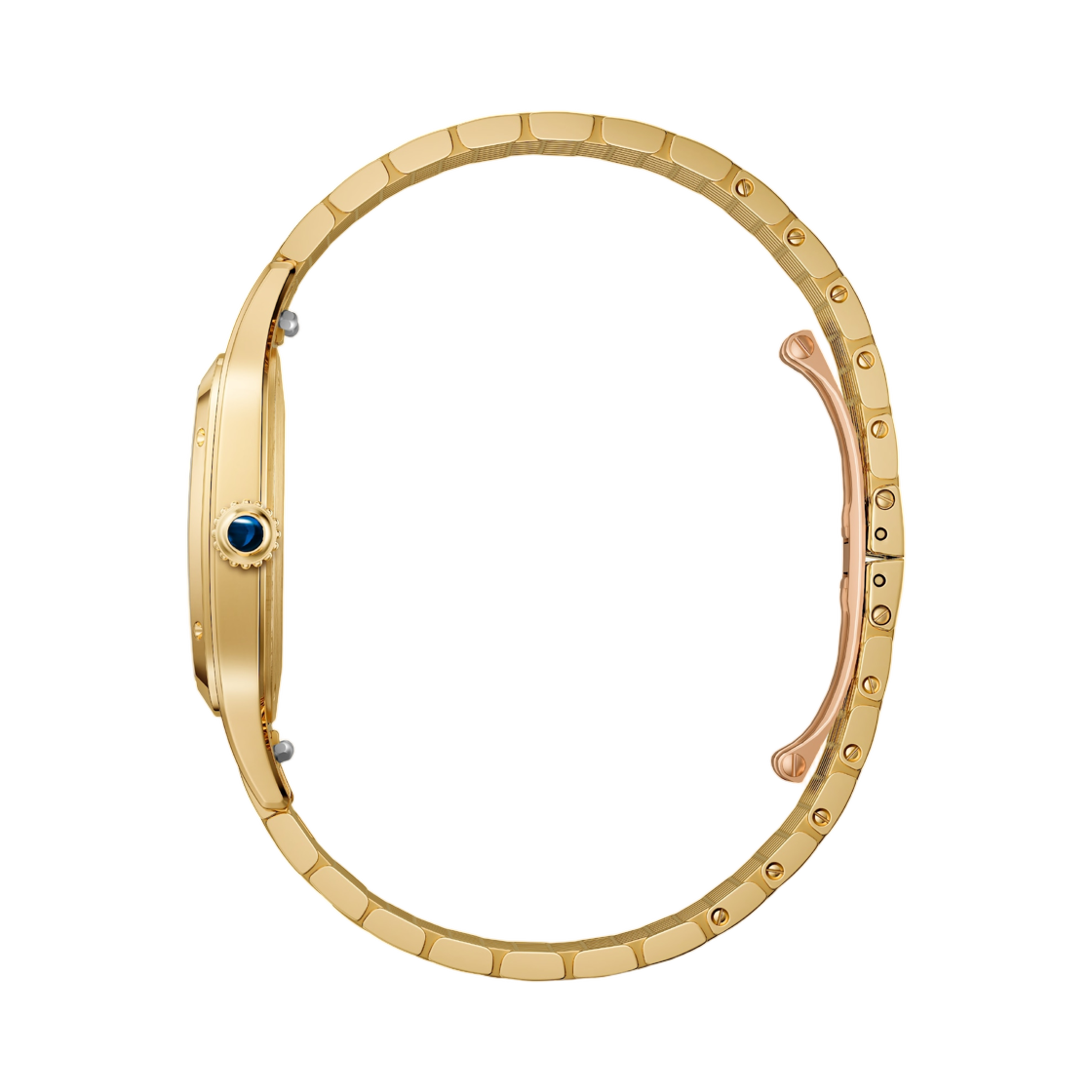 까르띠에 산토스-뒤몽 워치 옐로우 골드 핑크 골드 옐로우 골드 브레이슬릿(Cartier Santos-Dumont Watch Yellow Gold Pink Gold Yellow Gold Bracelet) - 2