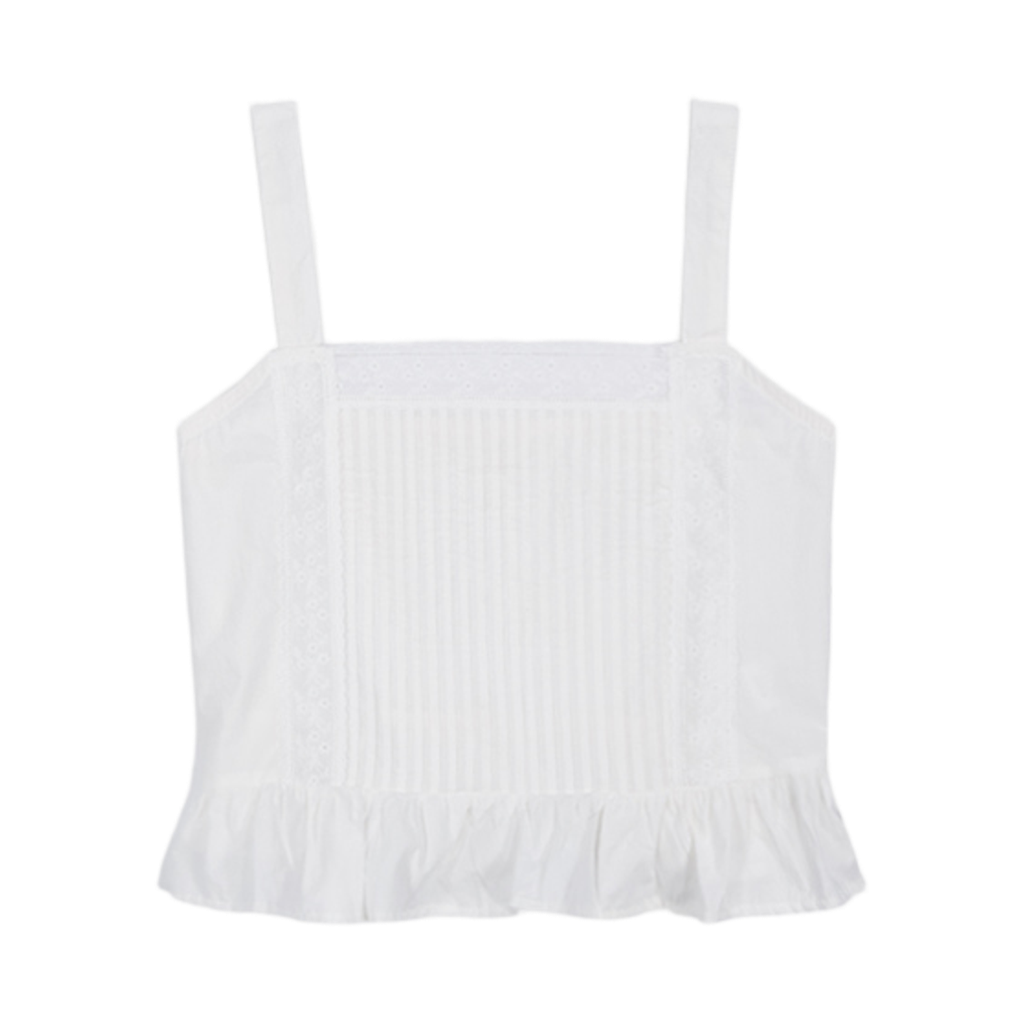 뮈르뮈르 유티에 레이스 핀턱 뷔스티에(MURMURE Yutie Lace Pintuck Bustier)