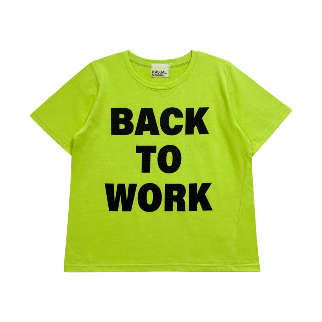 KM26SS30-2 Kasual Manual Back To Work-T-Shirt Lime Green