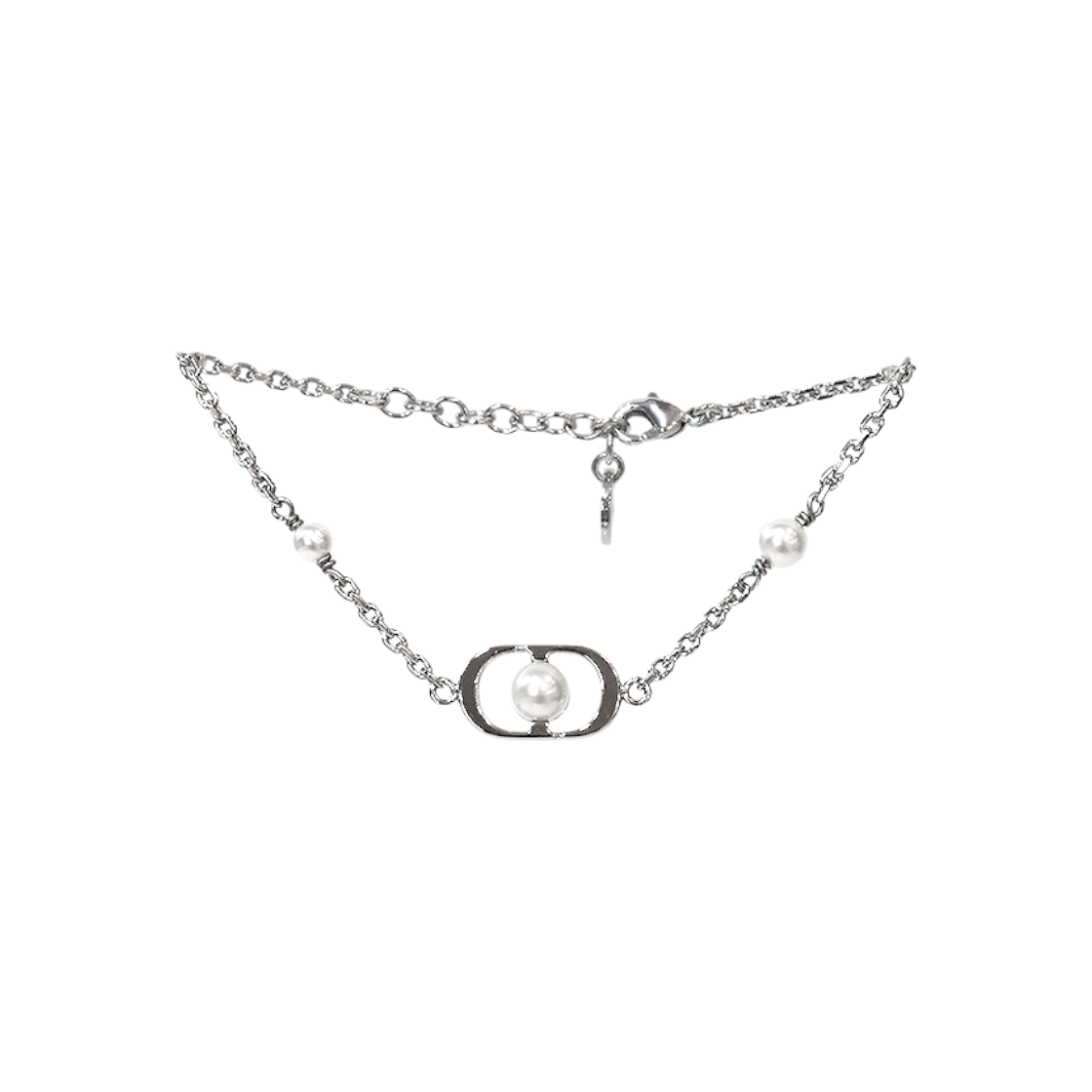 ITMAOPKNKLEH Dior Pearl Petit CD Silver Bracelet C-B60942