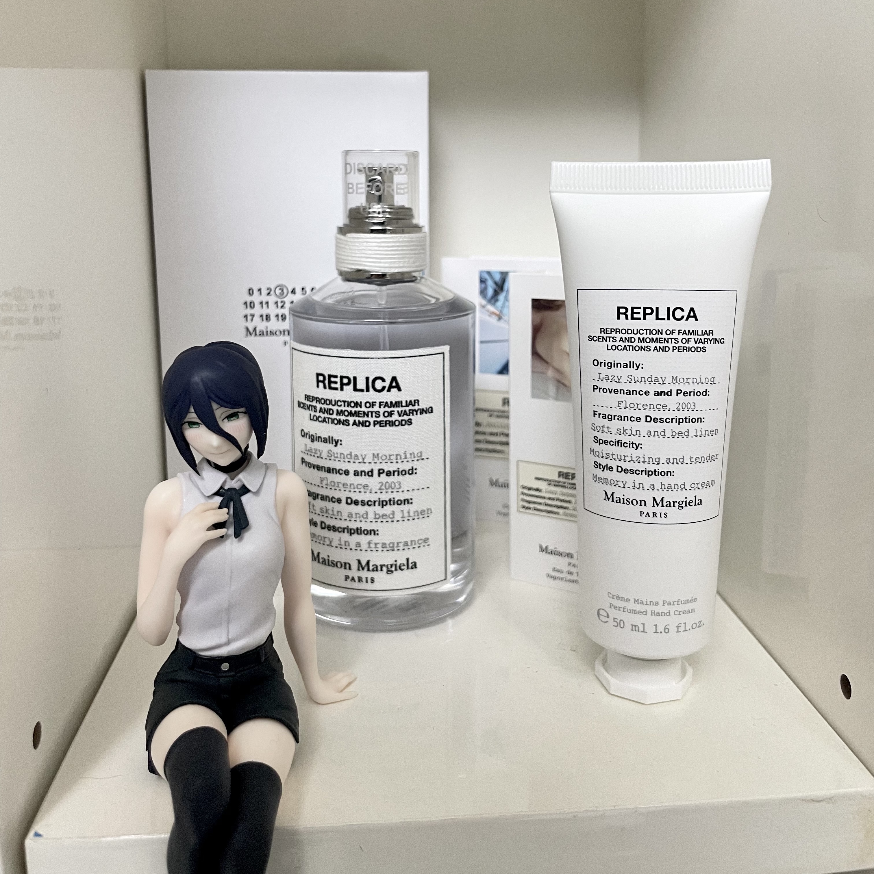 Maison Margiela Replica Lazy Sunday Morning Hand Cream 50ml, Maison Margiela Replica Lazy Sunday Morning Eau De Toilette 100ml 착용 스타일