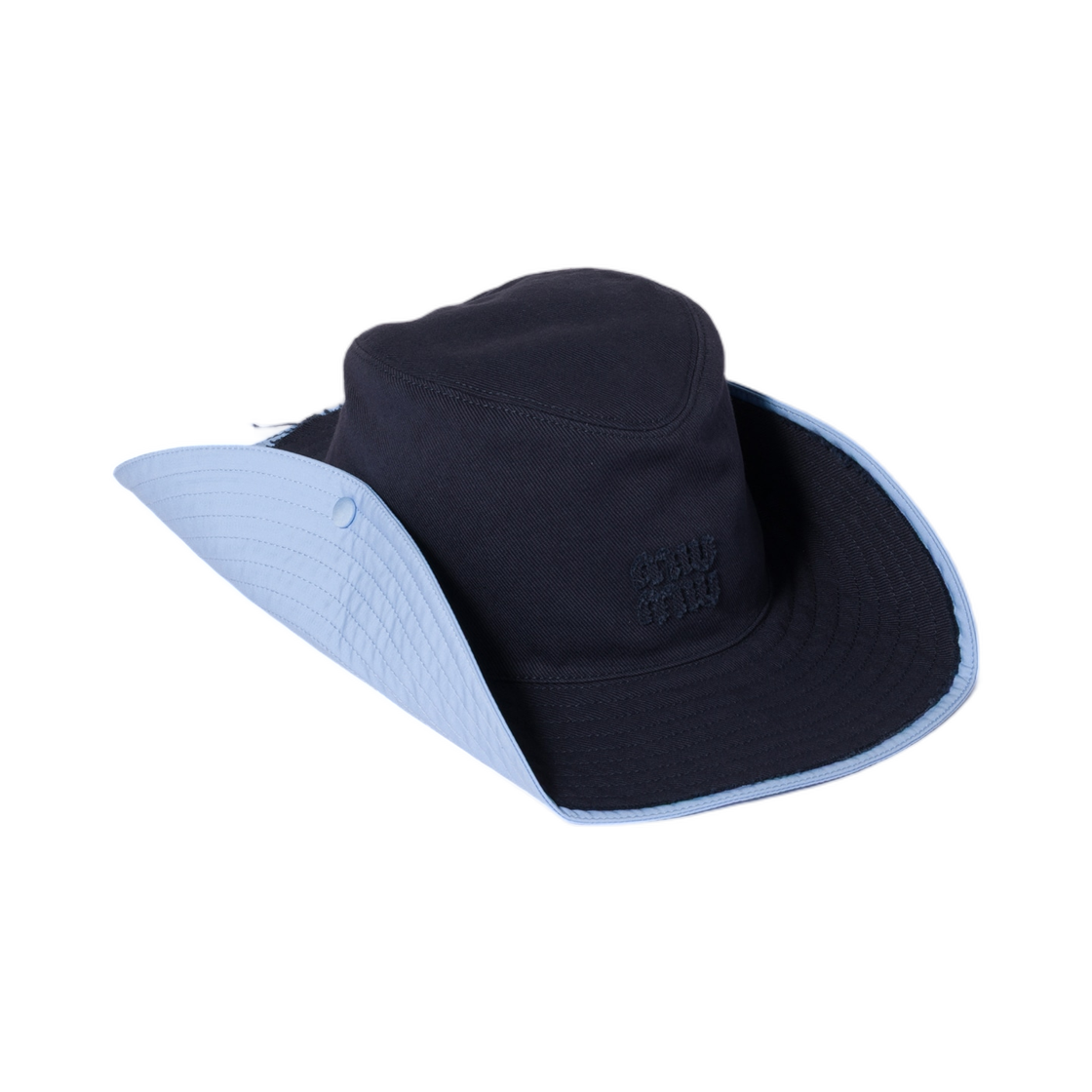 5HC221-2CWL-F0G6N Miu Miu Drill Cowboy Hat Blue Light Blue